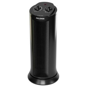 17" 1500W Ceramic Tower Space Heater, Black