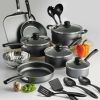 Primaware 18 Piece Non-stick Cookware Set, Steel Gray