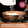 Hammered Nonstick Frying Pan Ceramic Skillet PFOA Free Dishwasher Safe Copper 12 inch