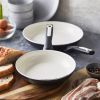 2PK (8" and 11") Ceramic Nonstick Breakfast Set Black