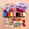 46pcs Portable Household Needle And Thread Sewing Tools Thread Kit Organizer Color Random