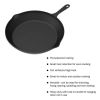 Frying Pans-Set of 3 Cast Iron Pre-Seasoned Nonstick Skillets in 10', 8', 6'