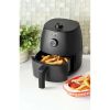 2.2 Quart Compact Air Fryer, Non-Stick, Dishwasher Safe Basket, 1150W, Black,Height of 10.43 in